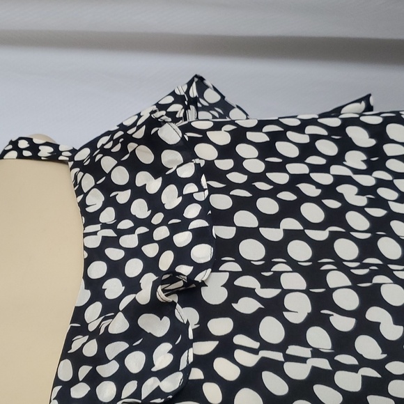 J. Crew Collection Silk Cold-Shoulder Top in Ratti Polka Dot Size L - Picture 7 of 10